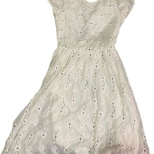 Elegant Cream Lace Kids Dress